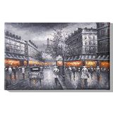 Homemania Eiffeltoren en landschappen voor woonkamer, slaapkamer, meerkleurig, 45 x 3 x 70 cm, HM20KNV45 x 70 – 285, polyester, hout