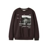 NAME IT KIDS sweater met backprint - donkerbruin