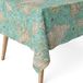 MARTINA HOME Tafelkleed, kunsthars, wereldkaart, turquoise, 300 x 140 cm