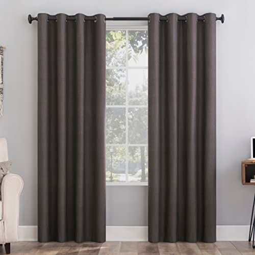 Sun Zero Columbia - 2-Pack - Blackout Curtain Panel Pair - 50" x 63" - Fig