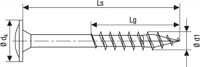 SPAX Hi-Force schroef, Discuskop, 6 x 140 mm, Deeldraad, T-STAR plus T30, Houtschroef, Torx, Blank, 100 stuks