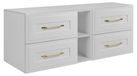 3xE living meuble vasque suspendu 140 cm, blanc