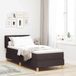 Maison Exclusive - Lit boxspring avec tête de lit, brun foncé, 80 x 200 cm, rembourré