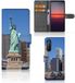 B2Ctelecom Sony Xperia 5II Flip Cover Vrijheidsbeeld