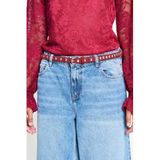 POM Amsterdam suède riem Ruth bordeauxrood