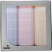 Swan Textiel 3 stuks Dames zakdoeken Ruit - Cadeauverpakking katoenen zakdoeken - blauw/roze/geel / 35x35