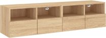 vidaXL Meuble TV 2 pcs 60x30x30 cm bois de chêne sonoma travaillé