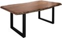 MASSIVMOEBEL24 FREEFORM eettafel blank gelakt massief hout acacia 220x100x77 cm