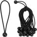 vidaXL Bungee koorden met ballen 100 stuks Zwart 4 mm x 22 cm