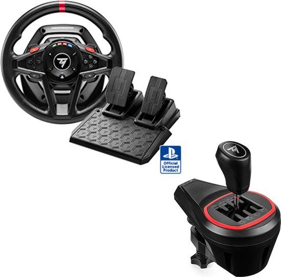 Thrustmaster T128-P + TH8S SHIFTER - Bundle Stuurwiel voor Playstation 4/5 en PC