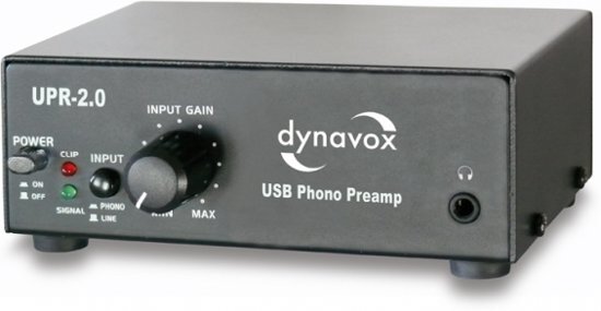Dynavox UPR-2.0 USB platenspeler voorversterker - zwart