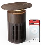 Purificateur d'air avec filtre HEPA, CADR 400 m³/h, 20 dB, bois de noyer