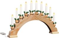 vidaXL Kerst Kaarsenboog met 10 LED Kaarsen Warmwit