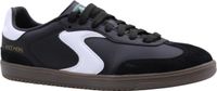 Skechers Sportschoenen voor heren, Zwart Duraleather Suède Witte Trim