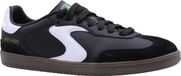 Skechers Sportschoenen voor heren, Zwart Duraleather Suède Witte Trim