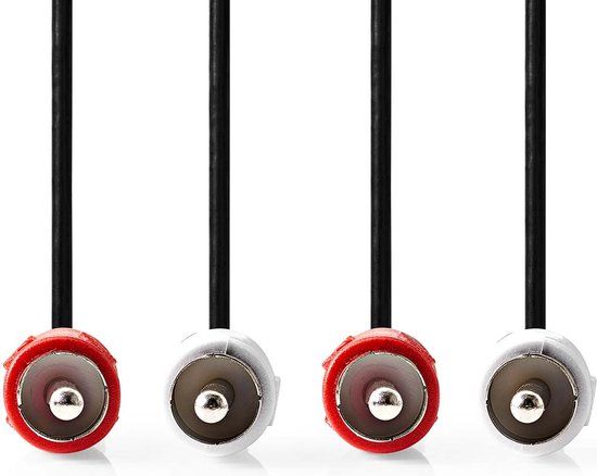 Nedis Stereo RCA Kabel - 2m - Zwart