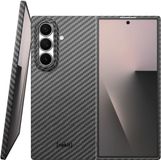 NEKIT Fiber Samsung Galaxy Z Fold 7 Hoesje MagSafe Kevlar Back Cover Dun Zwart