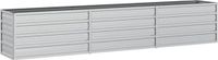 vidaXL Plantenbak verhoogd 240x40x45 cm gegalvaniseerd staal zilver