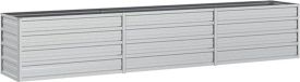 vidaXL Plantenbak verhoogd 240x40x45 cm gegalvaniseerd staal zilver