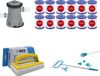 WAYS - Kit d'entretien pour piscine - Kit d'entretien Deluxe & Pompe de filtration 1249 L/h & 12 filtres Type I & Brosse de nettoyage WAYS
