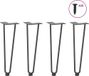 Pieds épingle pour table basse 4 pcs 42 cm anthracite