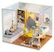 Maison de poupée Maison de poupée maisonnette miniature - Kit de bricolage - Bois et plastique - Avec mobilier