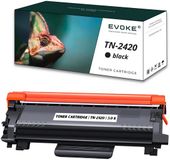 Evoke TN2420 Zwarte Toner Cartridge voor Brother - 3000 Pagina's
