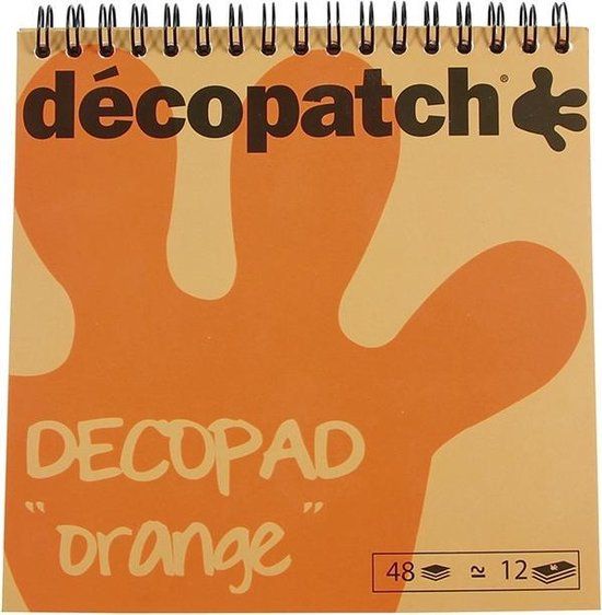 Clairefontaine BLOC01O decopatch papier in boek vorm - Oranje - 15x15cm