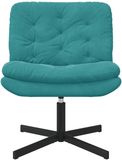 vidaXL Draaibare relaxstoel turquoise 63 x 75 x 76 cm fluweel