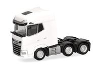 Herpa vrachtwagenmodel DAF XG+ trekker 3-assig, wit, miniatuur schaal 1:87, verzamelobject, Made in Germany, kunststof