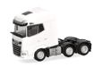Herpa vrachtwagenmodel DAF XG+ trekker 3-assig, wit, miniatuur schaal 1:87, verzamelobject, Made in Germany, kunststof