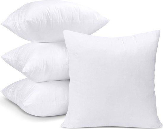 Utopia Bedding Kussenvulling 40 x 40 cm (Set van 4), Vulkussen Binnenkussen Sofakussen Decokussen (Wit)