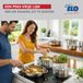 ELO 9884650 4-delige pannenset, set van 3 kookpannen 24, 28 en 32 cm en 1 kookpan 14 cm Elo Profi glanzend, roestvrij staal, inductie