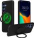 kwmobile Hoesje voor Samsung Galaxy S25 Smartphonehoesje – Case compatibel met MagSafe – Cover met ringstandaard