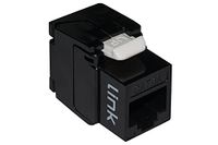 LINK LK6AUTB stekker Keystone Jack Rj45 categorie 6A Utp Tooless kleur zwart 180° vergulde contacten 50 micron