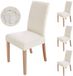Azomor® Set van 4 stoelhoezen elastisch, beige