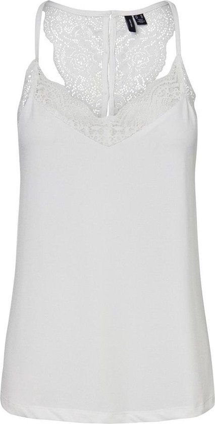Vero Moda Vmana S/l Lace Top Noos - Snow White - Women's Size S
