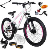 Davi Bonita Kinderfiets 24 inch Wit/Roze