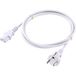 Sygonix SY-5043494 Câble d'alimentation blanc 2,00 m
