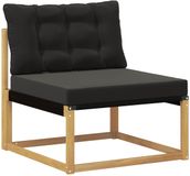 vidaXL Buiten Midden Sofa met kussen Wit 79 x 83 x 73 cm staal