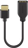 Goobay HDMI flexibele adapter | HDMI2.0 (4K 60Hz + HDR) | koper | zwart | 0,10 meter