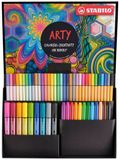 STABILO ARTY Set - Set Pen 68, Pen 68 Brush, Point 88, Pen 68 Max & PointMax - Pochette Combinée Avec 55 Pièces