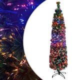 VidaXL Sapin de Noël artificiel avec support étroit 240 cm fibre de verre