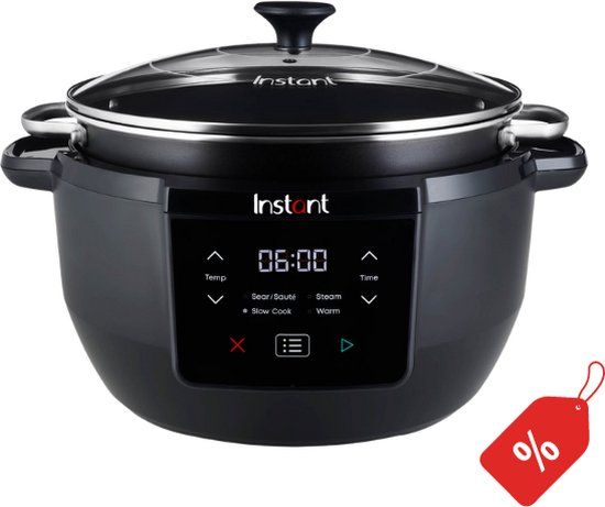 Instant Pot Superior 4-in-1 Slow Cooker 7,2 L - Slow Koken, Stomen, Sudderen/Braden en Warm Houden