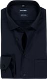 OLYMP Luxor comfort fit chemise - longueur de manche 7 - structure - bleu marine - Repassage facile - Tour de cou : 47 (taille UE : 3XL)