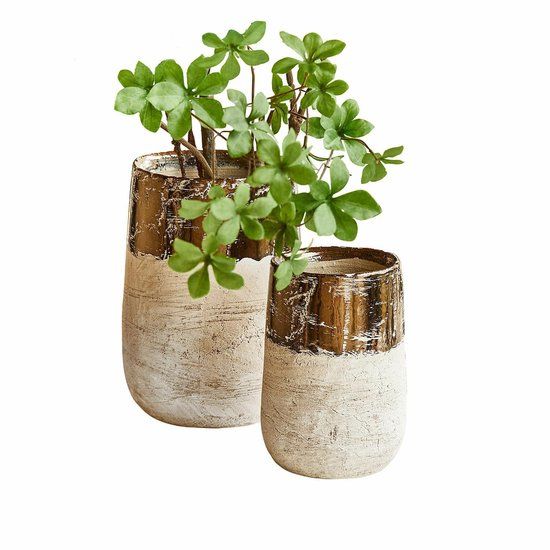 LOBERON Vaas set van 2 Hafira beige/brons