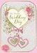 Sensations/Xpress Yourself Trouwdagkaart - Inclusief envelop - Champagne glazen en bloemen ontwerp, 137x195mm