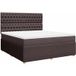 Maison Exclusive - Lit boxspring avec matelas, marron foncé, 180x200 cm, rembourré