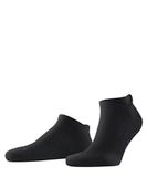 FALKE Keep Warm kort eenkleurig wol sneakersokken enkelsokken unisex zwart - maat 42-43