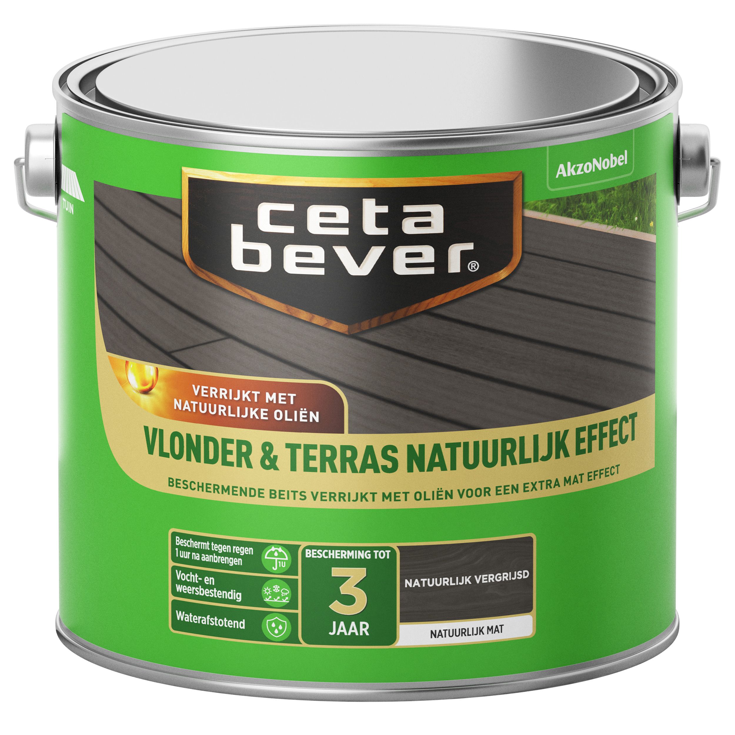 Cetabever Vlonder & terras natuurlijk effect vergrijsd 2,5l